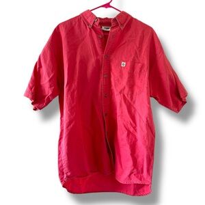 Vintage 80s/90s Gitano Red Short Sleeve Button Down Camp Shirt Men’s Size Medium